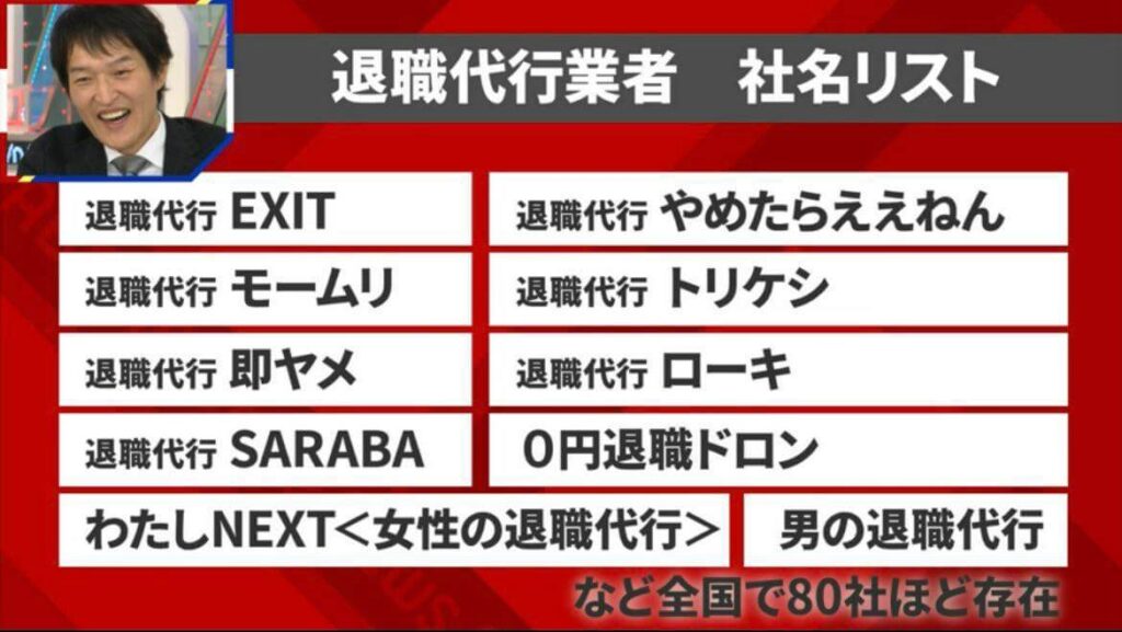 退職代行業者 社名リスト